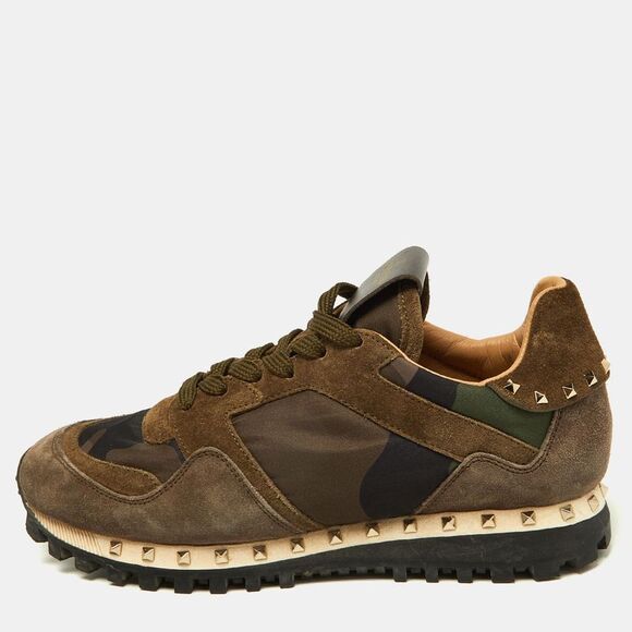 Valentino Green/brown Suede And Camouflage Canvas Rockrunner Low Top Sneakers,New Products : American Fashion Style Bags On Sale